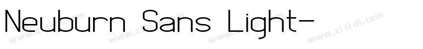 Neuburn Sans Light字体转换